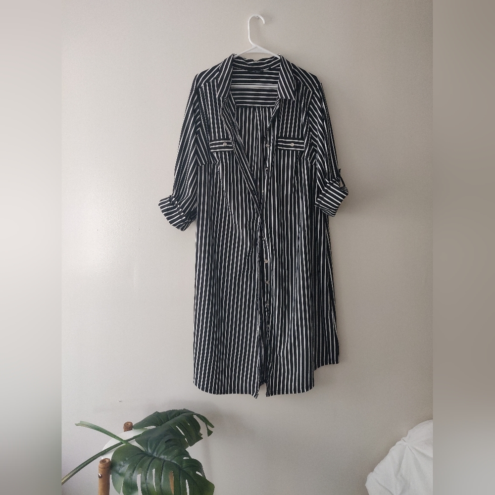 Striped Button Down Dress